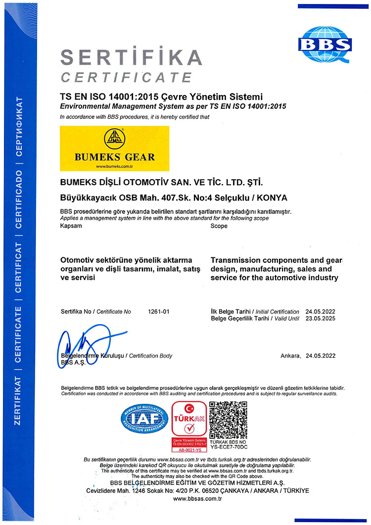 TSE-EN-ISO 14001:2015 Çevre Yönetimi